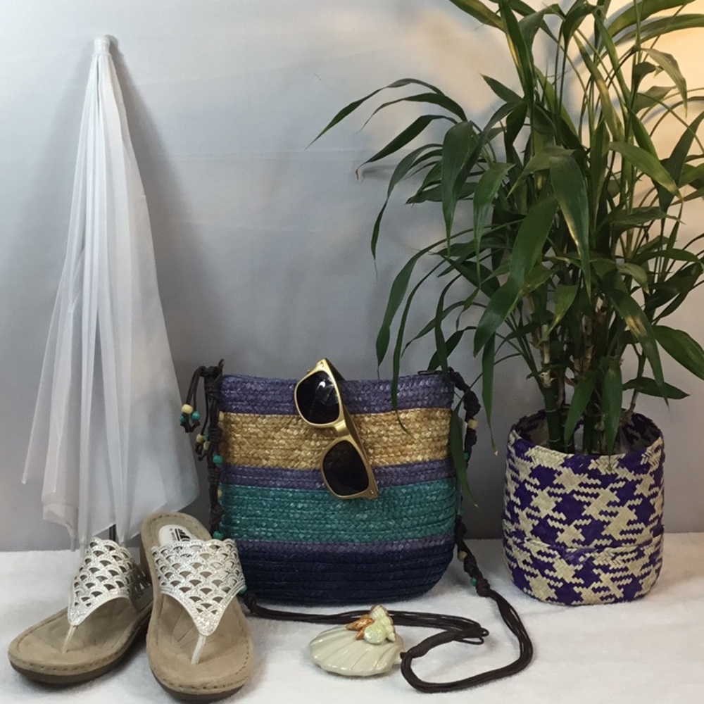 🏖🌿⛱”BLUE CRUISE STRAW BAG”⛱🌿🏖